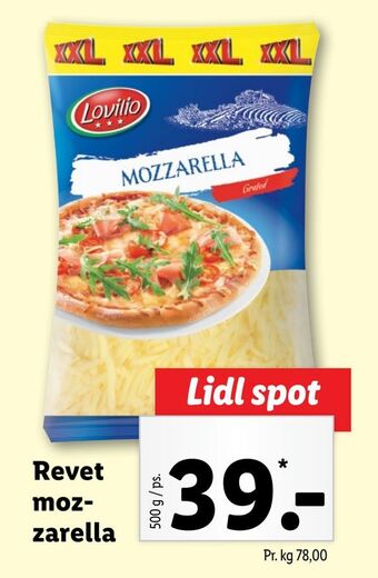 Lidl Revet mozzarella tilbud