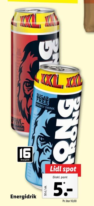 Lidl Energidrik tilbud