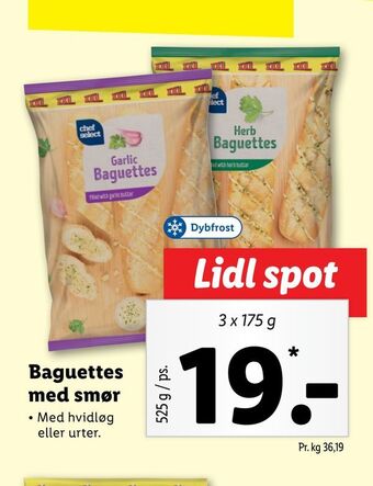 Lidl Baguettes med smør tilbud