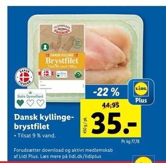 Lidl Dansk kyllingebrystfilet tilbud
