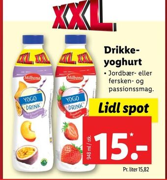 Lidl Drikkeyoghurt tilbud