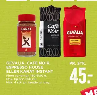 MENY Gevalia, café noir, espresso house eller karat instant tilbud
