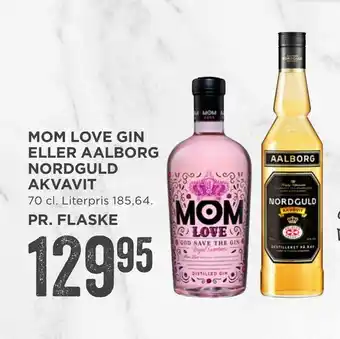 MENY Mom love gin eller aalborg nordguld akvavit tilbud