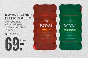 MENY Royal pilsner eller classic tilbud