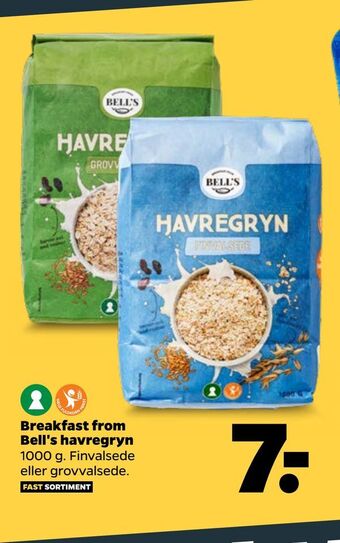 Netto Breakfast from bell's havregryn tilbud