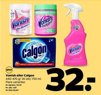 Vanish eller calgon
