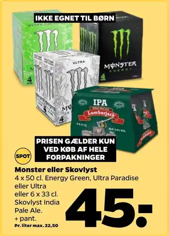 Netto Monster eller skovlyst tilbud