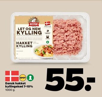 Netto Dansk hakket kyllingekød 7-10% tilbud