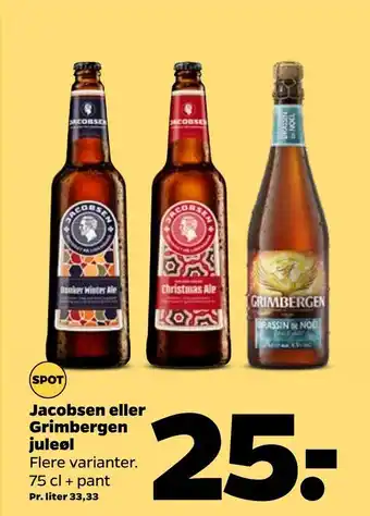 Netto Jacobsen eller grimbergen juleøl tilbud