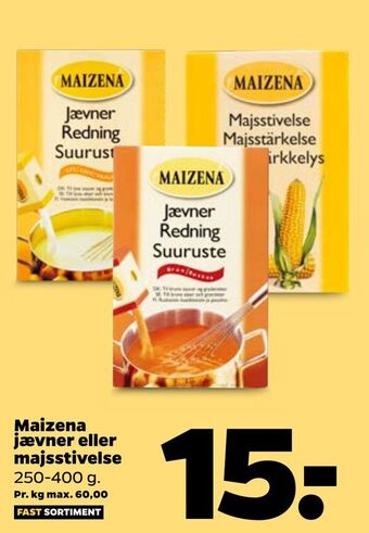 Maizena jævner eller majsstivelse