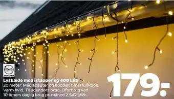 Netto Lyskæde med istapper og 400 led tilbud