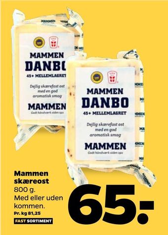 Netto Mammen skæreost tilbud