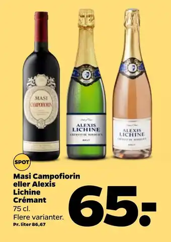 Netto Masi campofiorin eller alexis lichine crémant tilbud