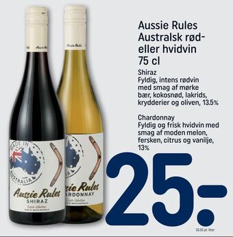 REMA 1000 Aussie rules australsk rød eller hvidvin tilbud