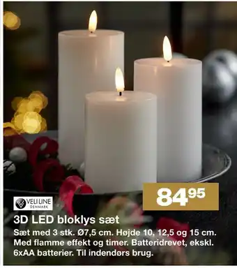 Bauhaus 3d led bloklys sæt tilbud
