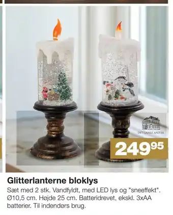 Bauhaus Glitterlanterne bloklys tilbud
