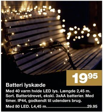 Bauhaus Batteri lyskæde tilbud