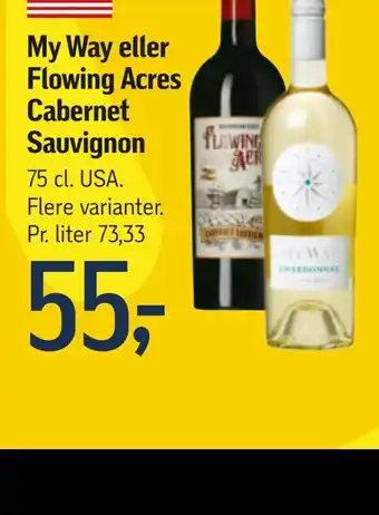 My way eller flowing acres cabernet sauvignon