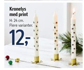 Føtex Kronelys med print tilbud