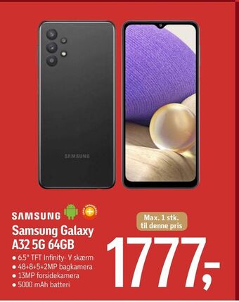 Føtex Samsung galaxy a32 5g 64gb tilbud