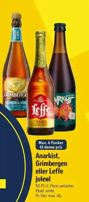 Føtex Anarkist, grimbergen eller leffe juleøl tilbud