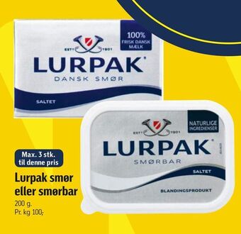 Føtex Lurpak smør eller smørbar tilbud