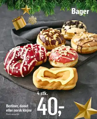 Føtex Berliner, donut eller norsk klejne tilbud