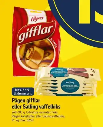 Føtex Pågen gifflar eller salling vaffelkiks tilbud