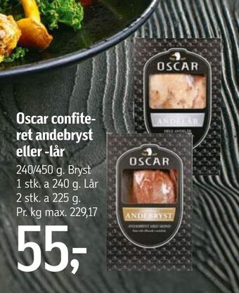 Føtex Oscar confiteret andebryst eller -lår tilbud