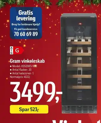 Føtex Gram vinkøleskab tilbud