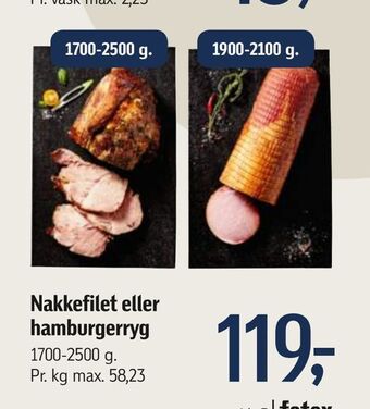 Føtex Nakkefilet eller hamburgerryg tilbud