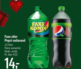 Føtex Faxe eller pepsi sodavand tilbud