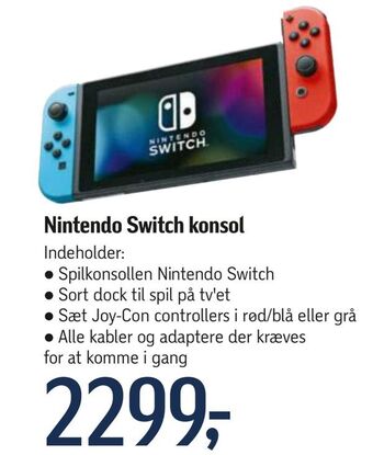 Føtex Nintendo switch konsol tilbud