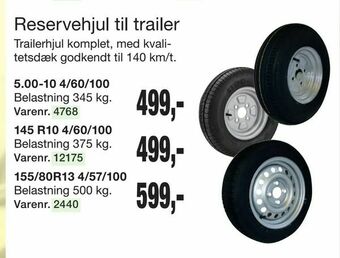 Harald Nyborg Reservehjul til trailer tilbud