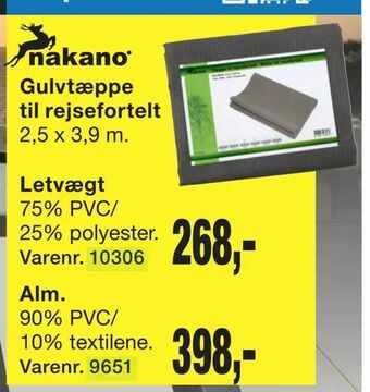 Harald Nyborg Gulvtæppe til rejsefortelt tilbud