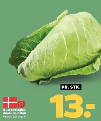 Netto Øko dansk spidskål tilbud