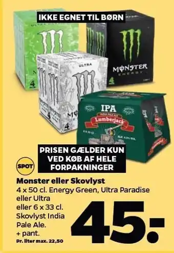 Netto Monster el. skovlyst tilbud