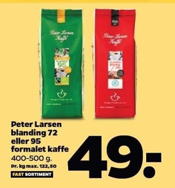 Netto Peter larsen blanding 72 el. 95 formalet kaffe tilbud