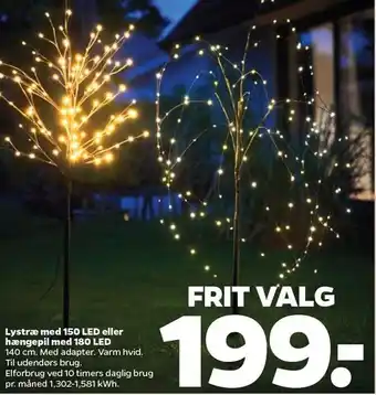 Netto Lystræ m. 150 led el. hængepil m. 180 led tilbud