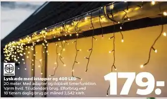 Netto Lyskæde m. istapper og 400 led tilbud