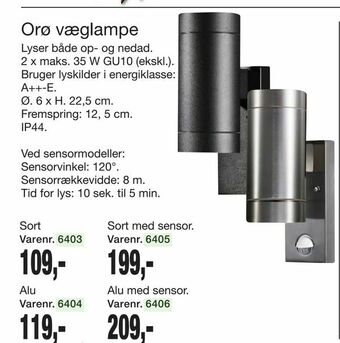 Harald Nyborg Orø væglampe tilbud