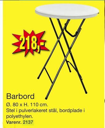 Harald Nyborg Barbord tilbud