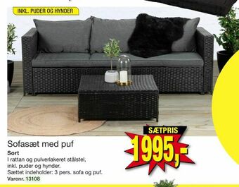Harald Nyborg Sofasæt med puf tilbud