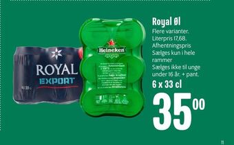 Min Købmand Royal øl tilbud