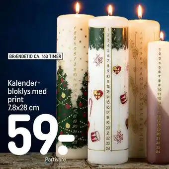 REMA 1000 Kalender bloklys med print tilbud