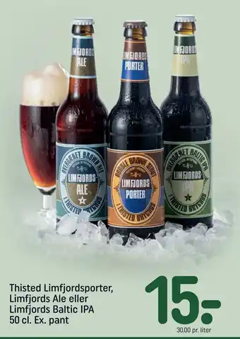 REMA 1000 Thisted limfjordsporter, limfjords ale eller limfjords baltic ipa tilbud