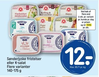 REMA 1000 Sønderjyske fristelser eller k-salat tilbud