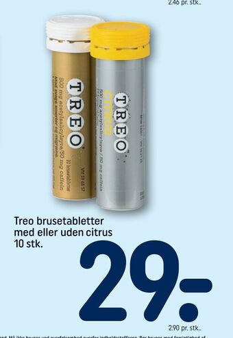 Treo brusetabletter med eller uden citrus