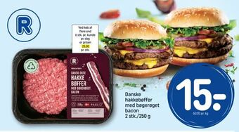 REMA 1000 Danske hakkebøffer med bøgerøget bacon tilbud