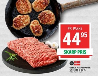 SPAR Gestus hakket dansk grisekød 8-12 % tilbud